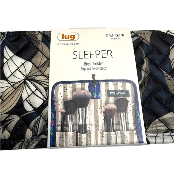 *🎇Free w.boot purchase Lug Lily Black Sleeper Brush Holder Cosmetic Bag - Picture 2 of 4